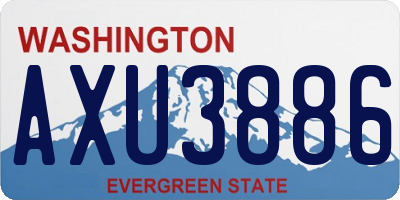 WA license plate AXU3886