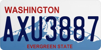 WA license plate AXU3887
