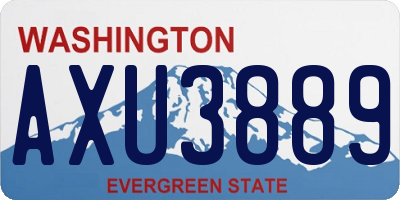 WA license plate AXU3889