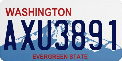 WA license plate AXU3891