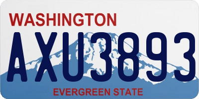 WA license plate AXU3893
