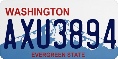 WA license plate AXU3894