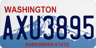 WA license plate AXU3895