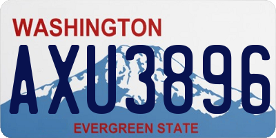 WA license plate AXU3896