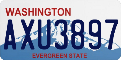 WA license plate AXU3897