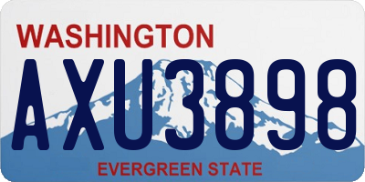 WA license plate AXU3898