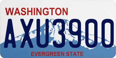 WA license plate AXU3900