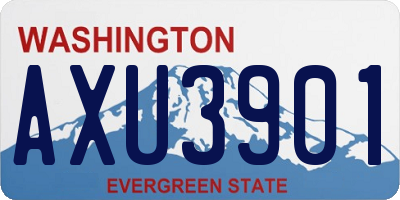 WA license plate AXU3901