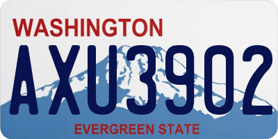 WA license plate AXU3902