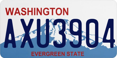 WA license plate AXU3904