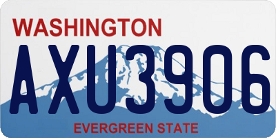WA license plate AXU3906