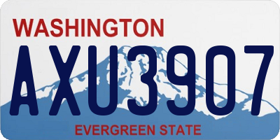 WA license plate AXU3907