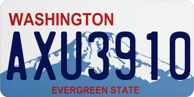 WA license plate AXU3910