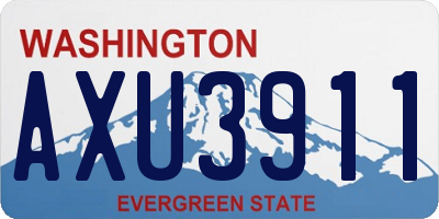 WA license plate AXU3911
