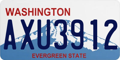 WA license plate AXU3912