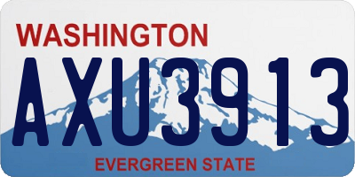 WA license plate AXU3913