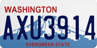 WA license plate AXU3914