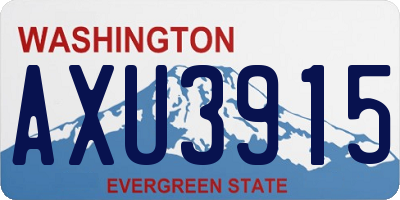 WA license plate AXU3915