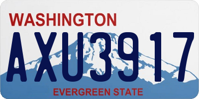 WA license plate AXU3917