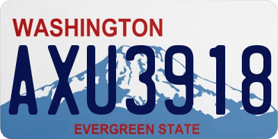 WA license plate AXU3918