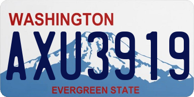 WA license plate AXU3919