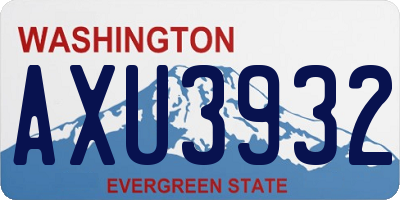 WA license plate AXU3932
