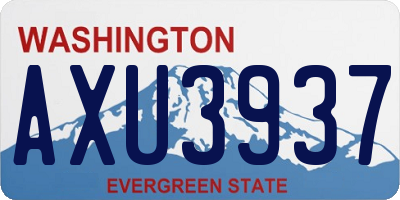 WA license plate AXU3937