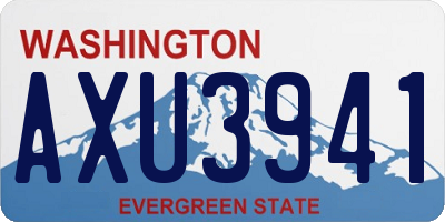 WA license plate AXU3941