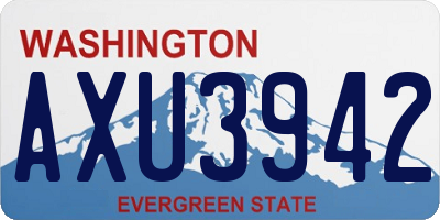 WA license plate AXU3942
