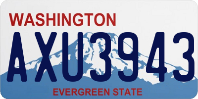WA license plate AXU3943
