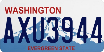 WA license plate AXU3944