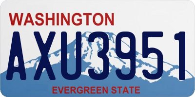 WA license plate AXU3951