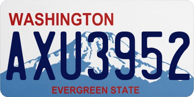 WA license plate AXU3952
