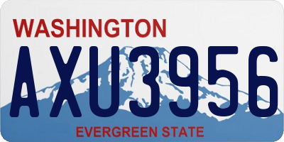 WA license plate AXU3956