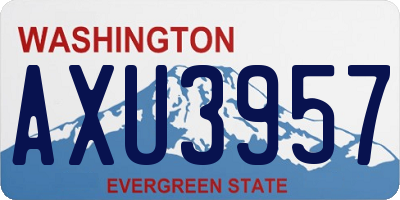 WA license plate AXU3957