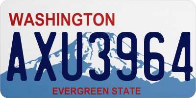 WA license plate AXU3964