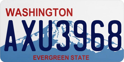 WA license plate AXU3968