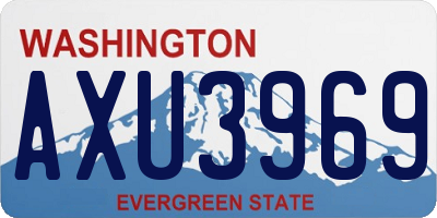 WA license plate AXU3969