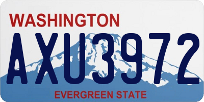 WA license plate AXU3972