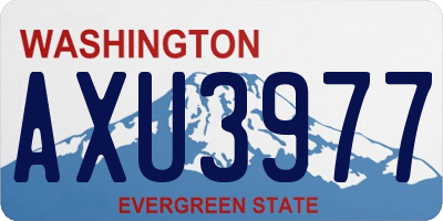 WA license plate AXU3977