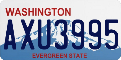 WA license plate AXU3995
