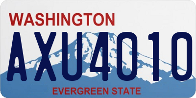 WA license plate AXU4010