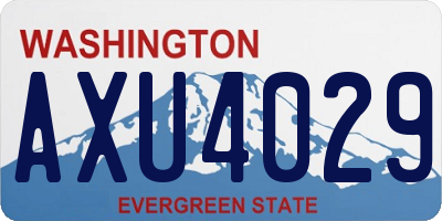 WA license plate AXU4029