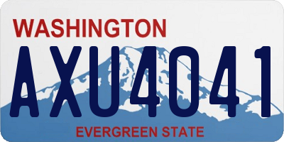 WA license plate AXU4041