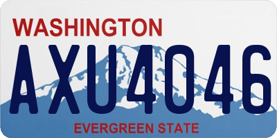 WA license plate AXU4046