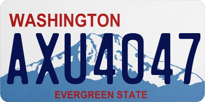 WA license plate AXU4047