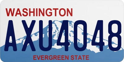 WA license plate AXU4048