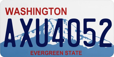 WA license plate AXU4052