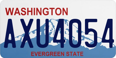 WA license plate AXU4054
