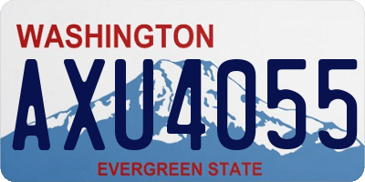 WA license plate AXU4055